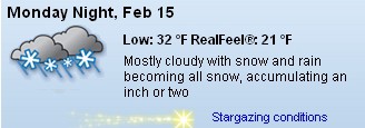 Yay! More snow! I'm just so damn happy!