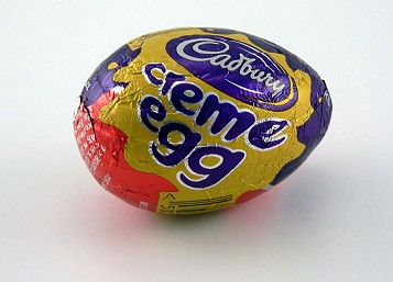 These things absolutely disgust me, and yet every year I am suckered into buying them again, thinking, "Maybe they're actually good." And every year I'm all, "Ewww, that is just nasty." This is Balk writing this alt-text by the way, I have no idea what Maura's poisition on Creme Eggs is.