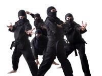 Ninjas much like these, but Australian, saved a German medical student from a gang of muggers, who were scared off by their sheer ninjosity