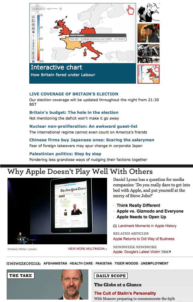 ECONOMIST V NEWSWEEK