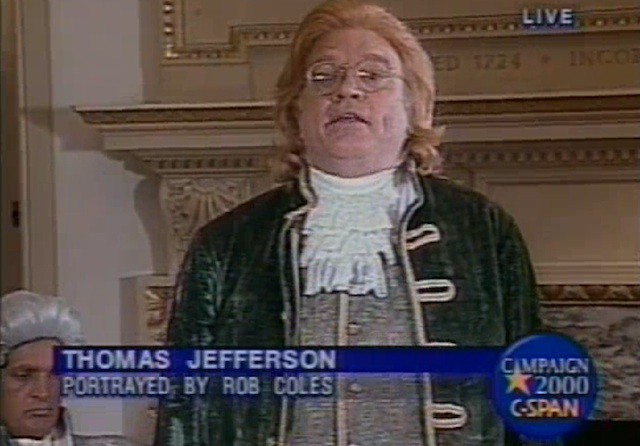 Thomas Jefferson didn't look so great in 2000, because he had been dead for two centuries.